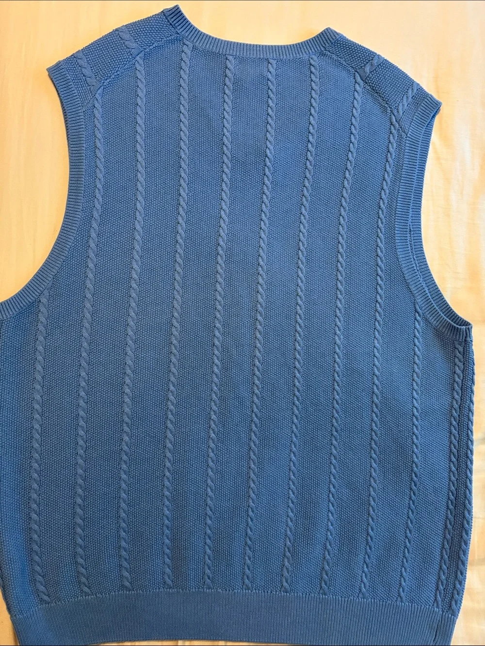 TASSO ELBA GOLF V-Neck Cable Knit Sweater Vest Size Medium